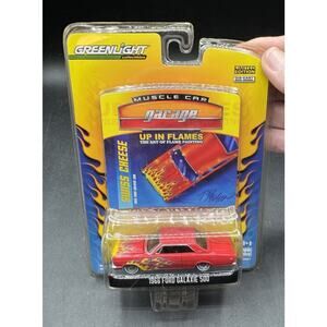 Greenlight MUSCLE CAR GARAGE UP IN FLAMES 1966 Ford Galaxie 500 SEALED -LO6